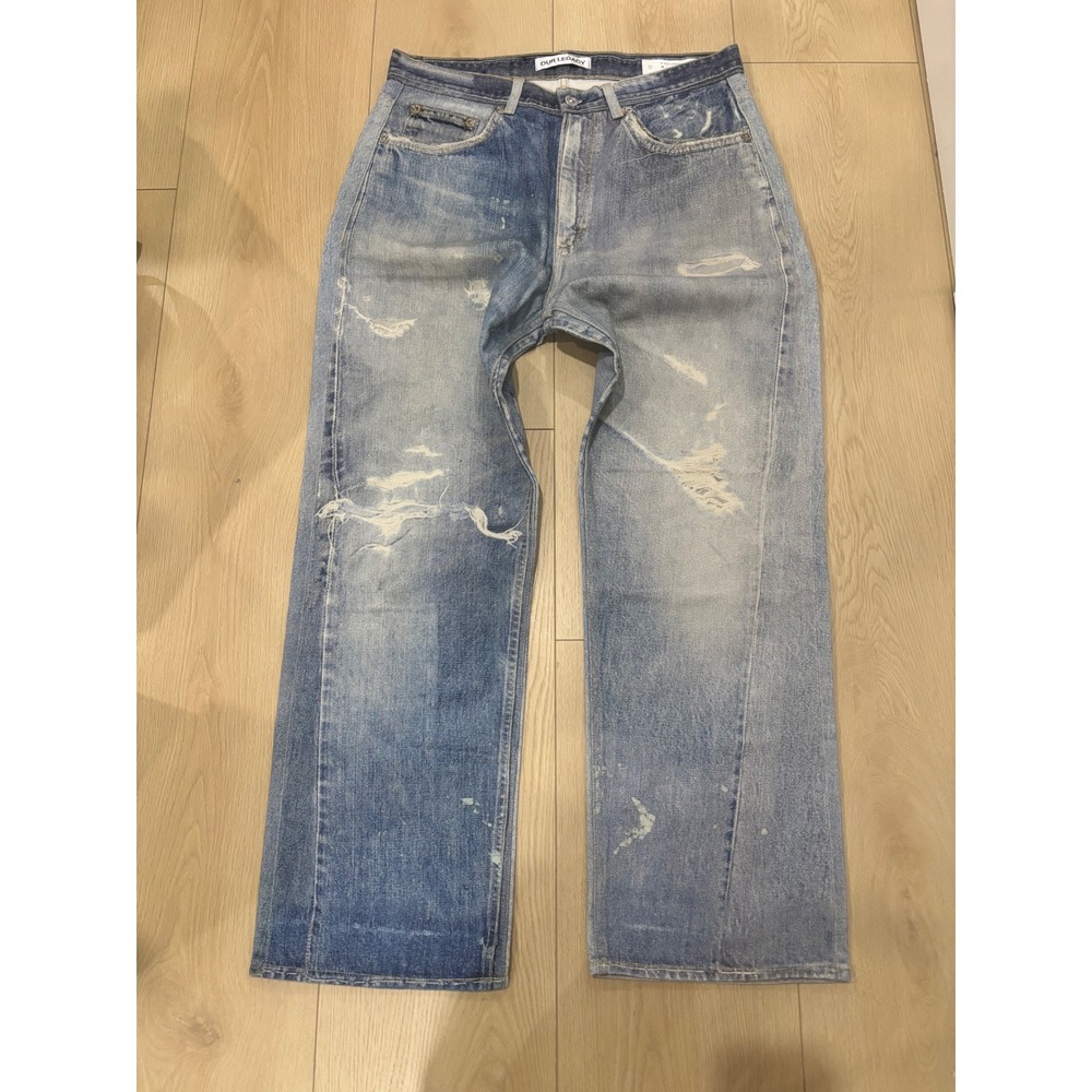 Our Legacy Third Cut Digital Denim Print Jeans Blue M4205TDD Mens 32